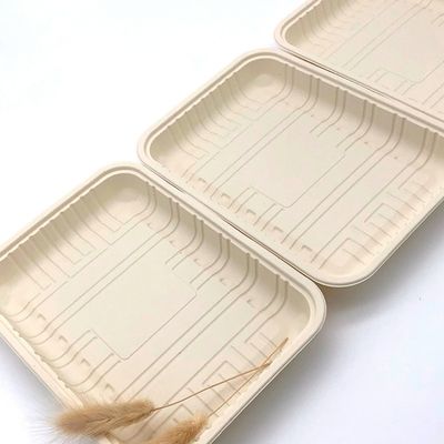 Comida congelada Tray Container de la carne del vajilla lacrable biodegradable de la maicena 150m m