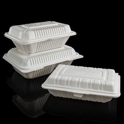 Acondicionamiento de los alimentos disponible de la cubierta del compartimiento de los cubiertos 3 del almidón de maíz del restaurante los 9in