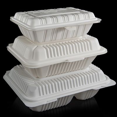 Acondicionamiento de los alimentos disponible de la cubierta del compartimiento de los cubiertos 3 del almidón de maíz del restaurante los 9in