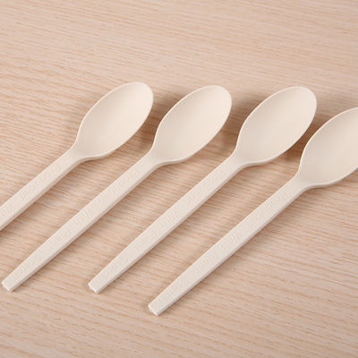cucharas biodegradables del vajilla 150m m de la maicena de los 6In Eco y platos y cubiertos de abastecimiento del cuchillo de las bifurcaciones
