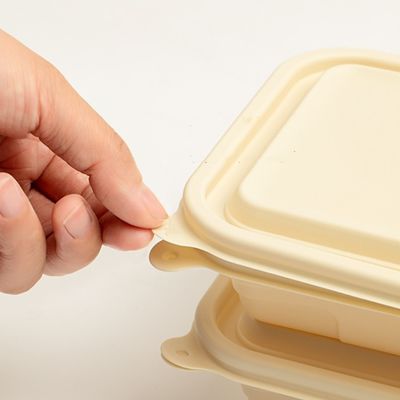 Caja de empaquetado abonable disponible de los alimentos de preparación rápida de la fiambrera de la comida de la maicena 500 600ML