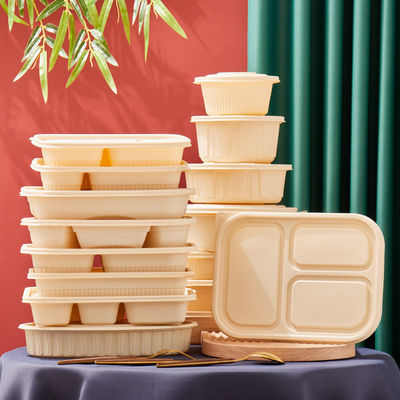 Vajilla Bento Biodegradable Cornstarch Food Containers de la maicena de 10 compartimientos de la pulgada 3
