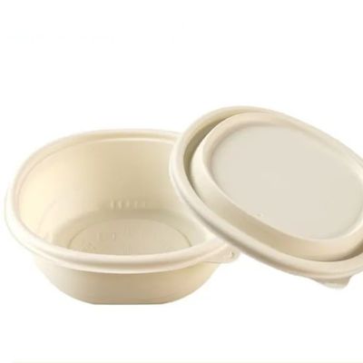 800ml 1050ml biodegradables sacan el cuenco de fruta de la maicena de los envases con la tapa