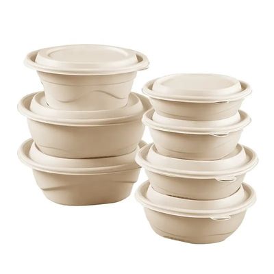 800ml 1050ml biodegradables sacan el cuenco de fruta de la maicena de los envases con la tapa