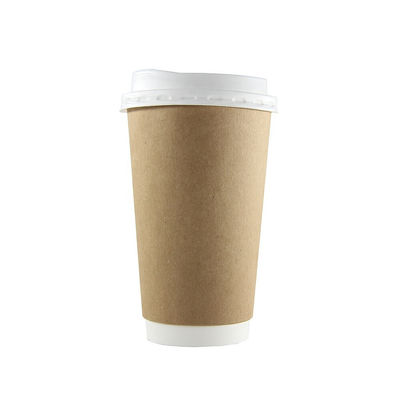 10oz 12oz PE cubrió las tazas de café disponibles de la taza doble del papel de empapelar con las tapas