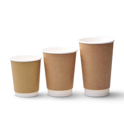 10oz 12oz PE cubrió las tazas de café disponibles de la taza doble del papel de empapelar con las tapas