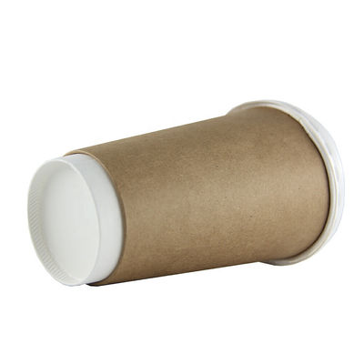 10oz 12oz PE cubrió las tazas de café disponibles de la taza doble del papel de empapelar con las tapas