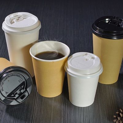 Tazas de café de consumición de encargo del té 12oz 360ml de Logo Disposable Paper Cups Hot con las tapas
