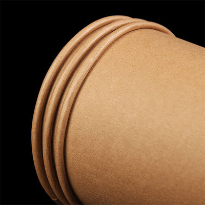Las tazas de papel disponibles biodegradables Kraft de 8 onzas empapelan las tazas de café de un sólo recinto