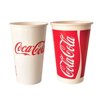 las tazas de papel disponibles de la cola del PLA de 22oz 640ml PE empapelan las tazas frías 300gsm de la bebida
