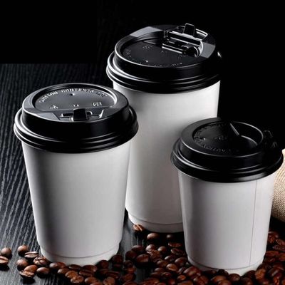 taza no reutilizable disponible de papel de capa doble de la taza de café del Libro Blanco de 16oz 500cc
