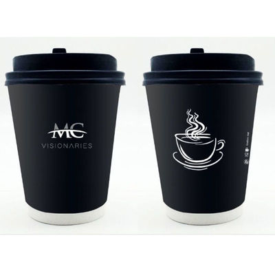 EN13432 tazas de café para llevar de encargo de papel disponibles de las tazas 400Ml 12Oz con la tapa