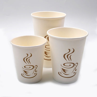 Tapas disponibles de Juice White Paper Cups With de las tazas de papel de la bebida fría de la soda de 12OZ 300gsm