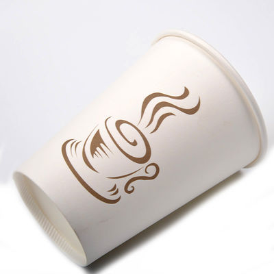 Tapas disponibles de Juice White Paper Cups With de las tazas de papel de la bebida fría de la soda de 12OZ 300gsm
